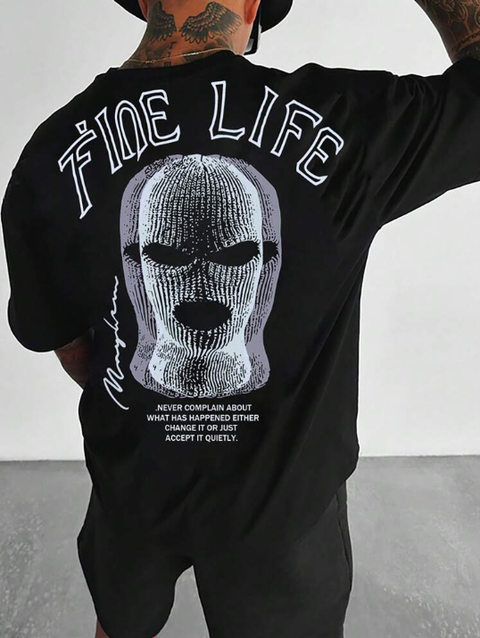 Мъжка ежедневна тениска с къси ръкави FINE LIFE