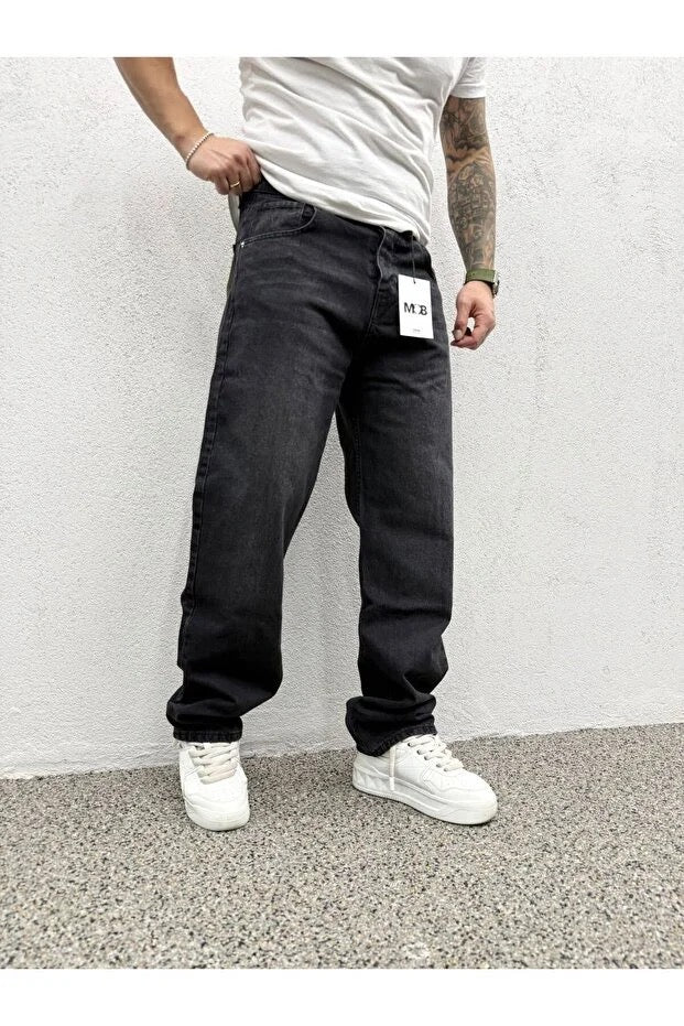 Mob Черни химически широки панталони