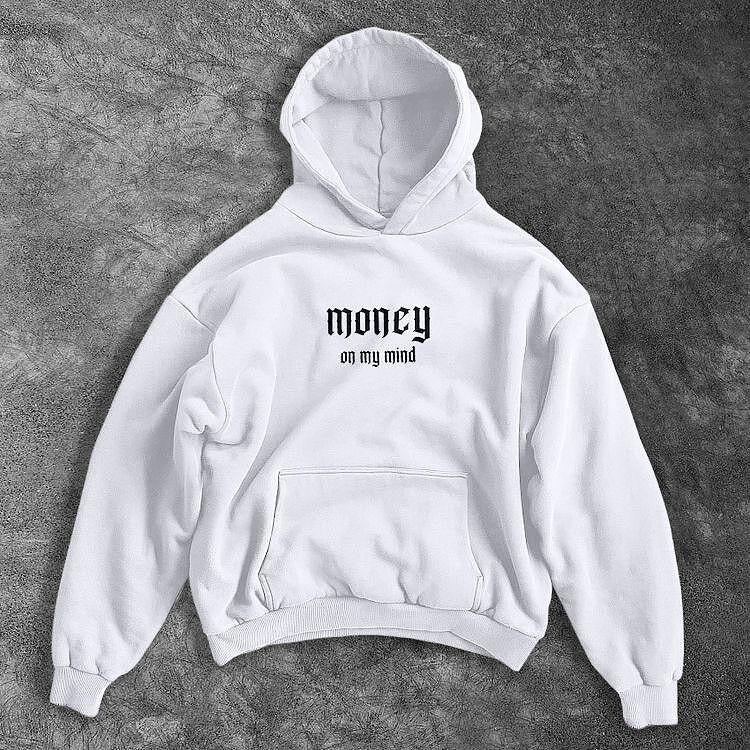 Мъжки Суитчър MONEY ON MY MIND БЯЛ