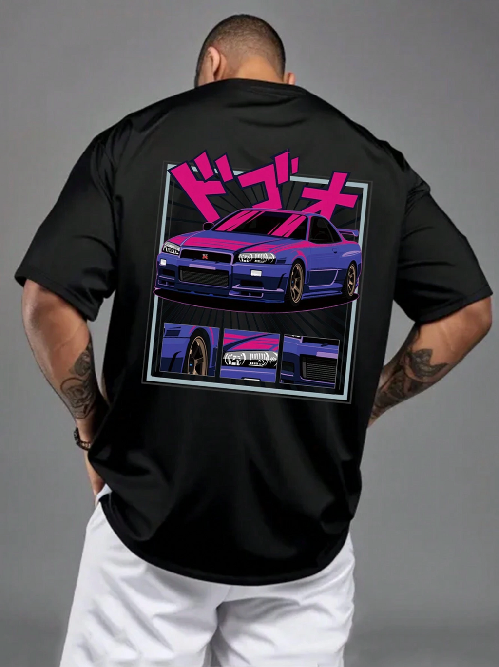 Мъжка ежедневна тениска с кръгло деколте и къс ръкав